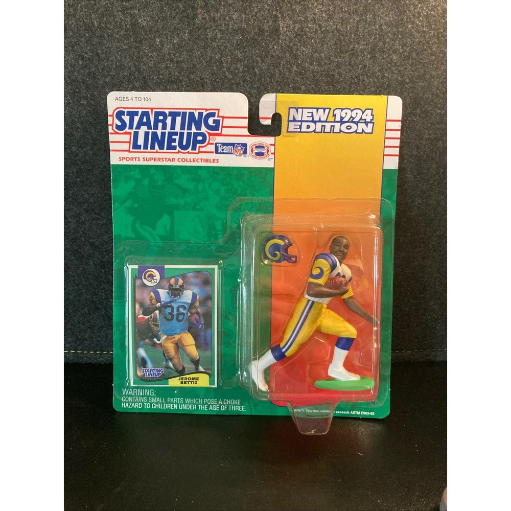 Kenner Starting Lineup 1994 Jerome Bettis Los Angeles Rams NFL Figure with Card